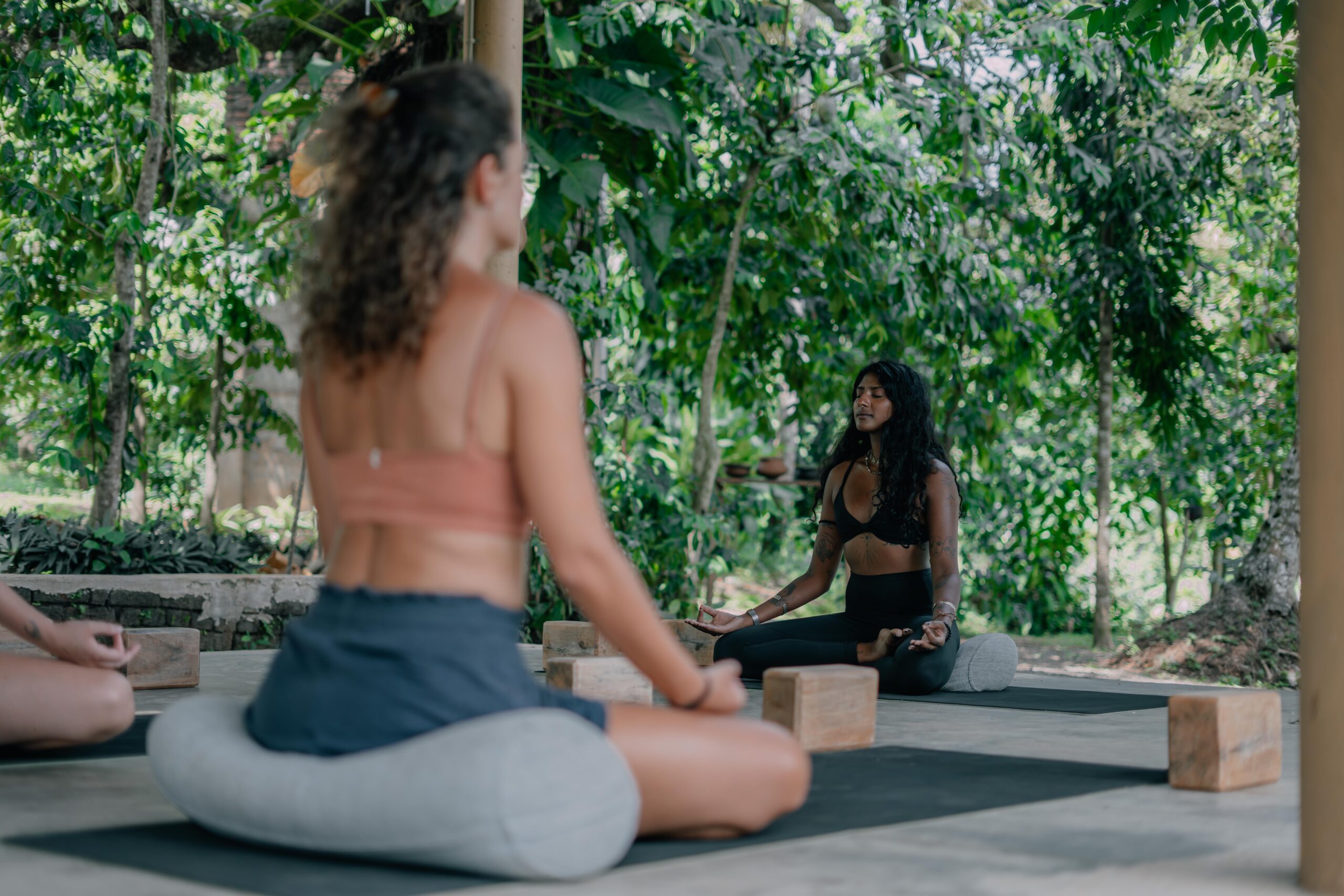 group of people doing yoga